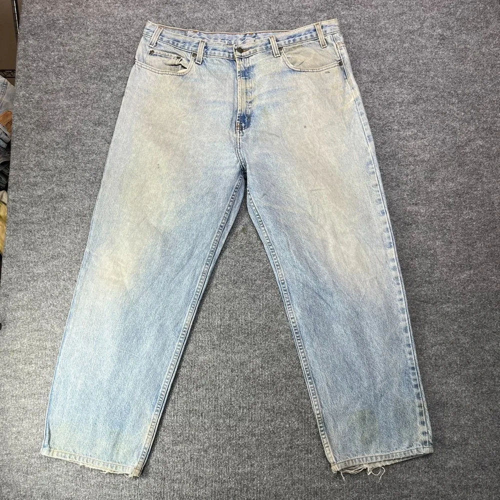 Kirkland Signature Denim Jeans Men's Blue Denim Straight Leg Zip Fly Y2K - 40X30